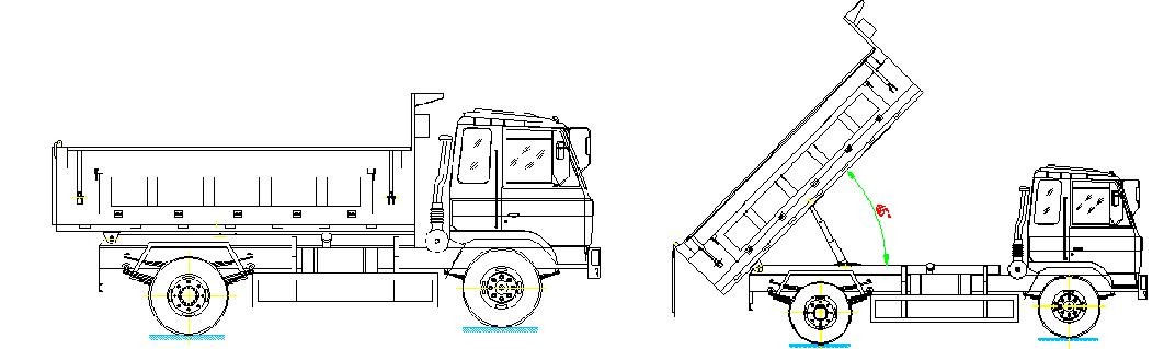 自卸式垃圾运输车结构简介及简图
