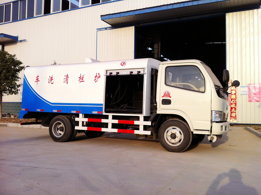 东风小多利卡护栏清洗车图片,小型城市护栏清洗车图片
