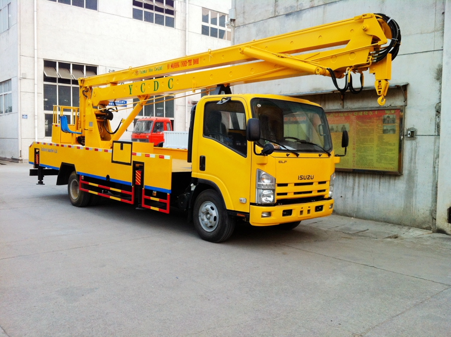 五十铃折叠式高空作业车图片,庆铃16米高空作业车图片