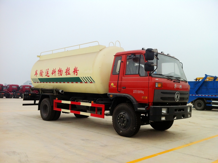 东风153粉粒物料运输车图片,东风单桥粉粒物料车