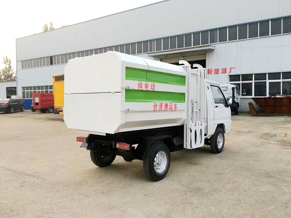 纯电动挂桶垃圾清运车,纯电动垃圾车,新能源垃圾车